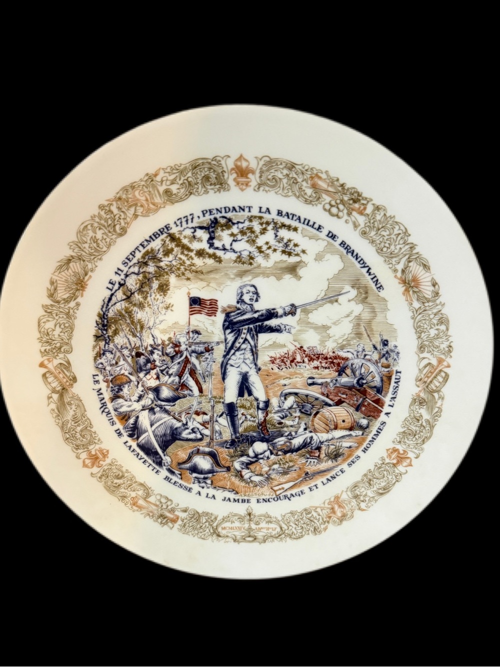 Five BiCentennial Limoges Plates of Le Marquis de LaFayette for - Picture 7 of 10